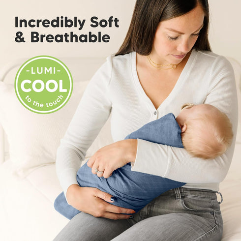 4-Pack Muslin Swaddle Blankets for Boys, Girls - Organic Baby Swaddles for Newborns, Soft & Breathable Receiving Baby