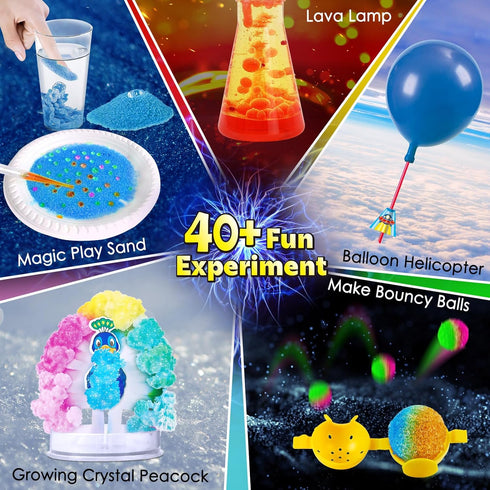 UNGLINGA 40+ Experiments Science Kit for Kids, Chemistry Set Educational Toy Gift for Boys and Girls