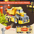 11inches 3-5 6-8 Set Large Take Apart Construction Toys Dump Trucks for Boys Girls Kids Year Old Electric Drill