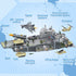 deAO Aircraft Carrier Battle Ship Army Toys - Military Vehicles, Warplanes, Warships, Helicopter, Trucks, Tanks - Army