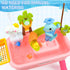 HUASHILUO 1-3 Upgraded Toddler Sand Water Table Toy with Electric Water Pump, for Toddlers Kids Sand Water