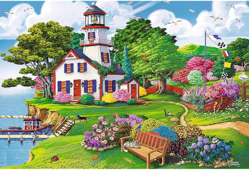 Trefl Summer Haven 501 Piece Jigsaw Puzzle, Wood Craft, 15"x20" Irregular Shapes for Adults and Children