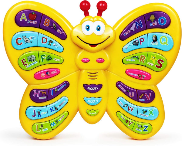 Preschool ABC Learning Toy, Interactive Educational Butterfly Toy for Toddlers, Animal Sounds