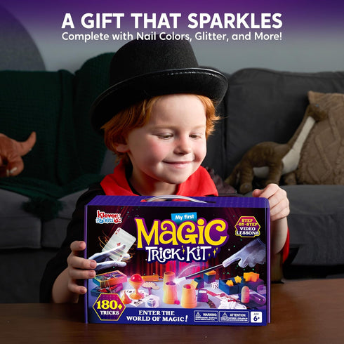 180+ Set- 6+ JOVA Klever Kits Magic My First Magic Trick Kit- Amazing Magician Toy with Step-by-Step Video Lessons