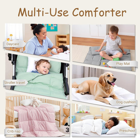 39x47 ZPECC Toddler Down Alternative Comforter, Hypoallergenic Baby Blanket Quilt, Soft Breathable Lightweight All