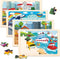 Wooden Puzzles for Kids Ages 3-5, 4 Packs Puzzles for Kids Ages