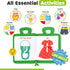 deMoca Busy Book for Toddlers 1-3, Quiet Book Montessori Toy with 9 Activities, Learning Felt Toy for Boys & Girls