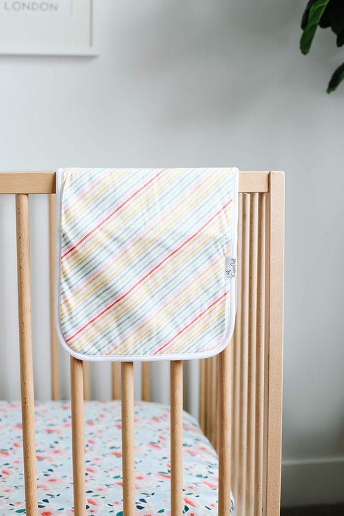 Copper Pearl Premium Baby Burp Cloths, 3-Pack Large Cotton Spit Up Rags, 21" x 10" Size, Leilani Set