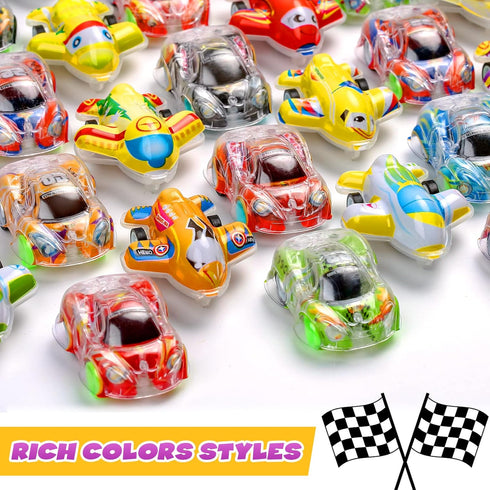 50 Pcs Mini Pull Back Toy Cars, Party Favors for Kids, Small Racing Car Carnival Prizes, Birthday Toys for Girls Boys
