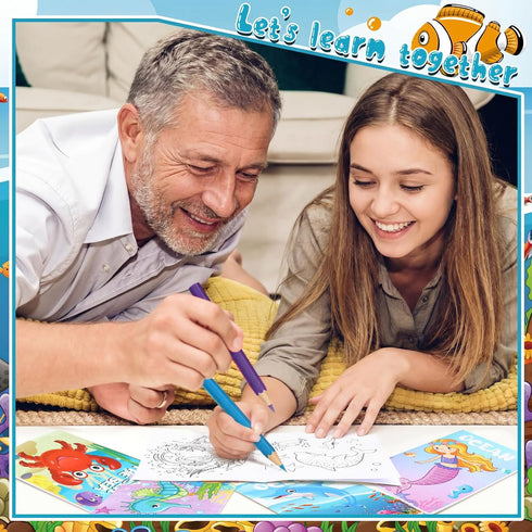 Estune 40 Pcs Ocean Coloring Books Bulk Under The Sea Party Favors Mini Small Coloring Book Bulk Birthday Party Gift