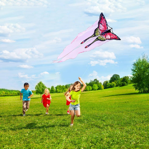 Golden Butterfly Design Kites - Colorful Outdoor Work Kite with Long Tails - Children's Outdoor Toys