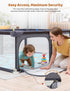 47"x47" 6-12 Dripex Baby Playpen with Mat Small Play Yard for Babies Months, Breathable Mesh & Waterproof Non-Slip Pad