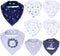DOKMA Set 8 Organic Cotton Baby Drool Bibs - Bandana Teething Bibs