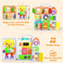 Busy Board Montessori Toys for 1+ Year Old, Sensory Educational Travel Toys for Toddlers 1-3 Year Old