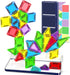 Mini Magnetic Tiles Travel Set with Case 30pcs, Mini Travel Magnet Tiles,