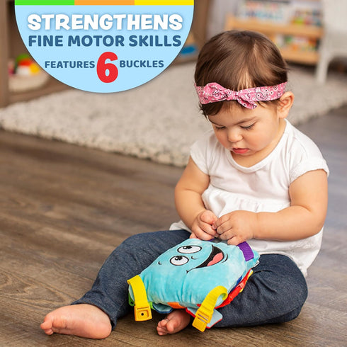 Buckle Toys Bubbles Square Travel Essentials for Toddlers 1-3 - Road Trips Activities for Kids, Toddler Learning Toys