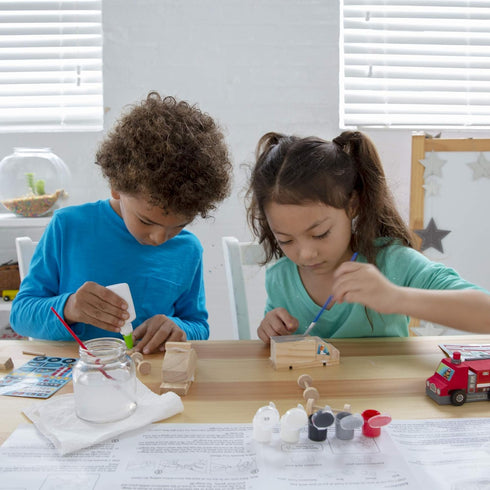 Made By Me Build & Paint Your Own Wooden Cars - DIY Wood Craft Kit for Kids Ages 6 and Up, Multicolor