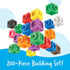 Learning Resources MathLink Cubes Big Builders, Set of 200 Cubes, STEM Toys for Kids