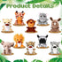 Leitee 10 Pieces Mini Plush Safari Stuffed Animals - 4.8 Inch Jungle Animal Plush Bulk - Lion Tiger Elephant Giraffe