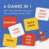 9+ Talking Tables Christmas Family Games Night, Six Games, After Dinner Party, Fun Travel Pocket Games for Kids, Card