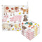 Cow Pig Sheep Chick Burp Cloths for Boys Girls, 3 Pack Farmhouse