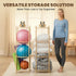 PPJOKERBOY 15.7 15.7 53.5 Stuffed Animal Storage Organizer, Wooden Plush Storage Tower with Elastic Cords, Space-Saving
