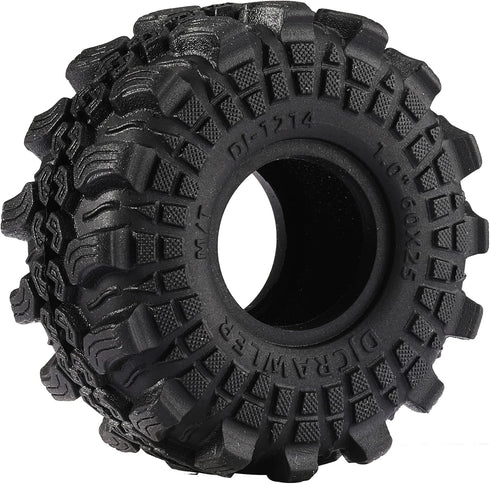 Super Soft Sticky 1.0 Wheel Tires, Mud Tires 60 * 25mm for 1/18 1/24 RC Crawler Axial SCX24 FMS FCX24 Enduro24 Bronco