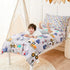 lasoftan Set 4 Sets, Set Construction Toddler Bedding for Boys, Piece Bed-in-a-Bag Toddler Comforter Excavator, Cars