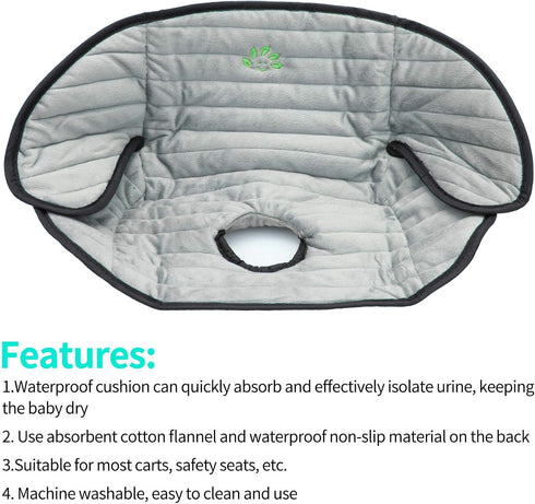 Piddle Pad Car Seat Protector, Waterproof Potty Training Seat Saver Pads for Infants Baby and Toddlers, Machine Wash