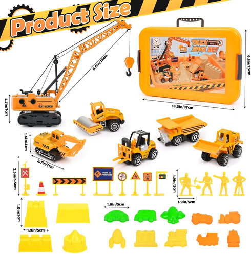 3.1lbs 5 13 14 3-8 TUZT Kids Construction Sensory Bin Play Sand Kit Toys for Toddlers, Sandbox with Sand & Large Tower