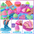 2lb Set 3 4 5 6 7 8 Golray Ice Cream Sensory Bin for Girls, Play Sand Art Kit with Sandbox, Magic Sand, Cake & Waffle