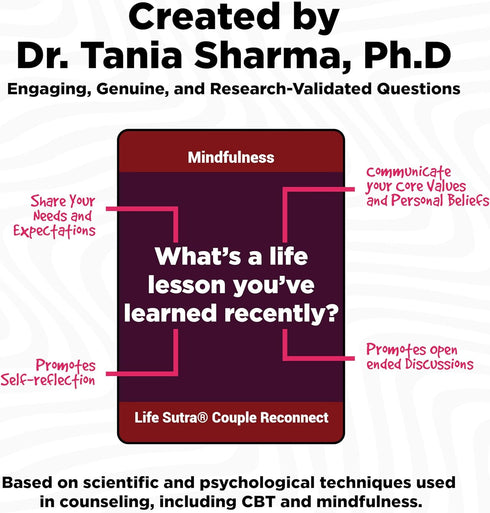 Life Sutra Couples Games, 150 Conversation Starters for Married Couples, Premium Gift for Wife or Husband