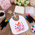 FIONUPI 55 1 22 22 10 Pcs Baby Bibs Decorating Kit Includes Wooden Pink Bow Baby Shower Game Sign DIY White Bibs Bow