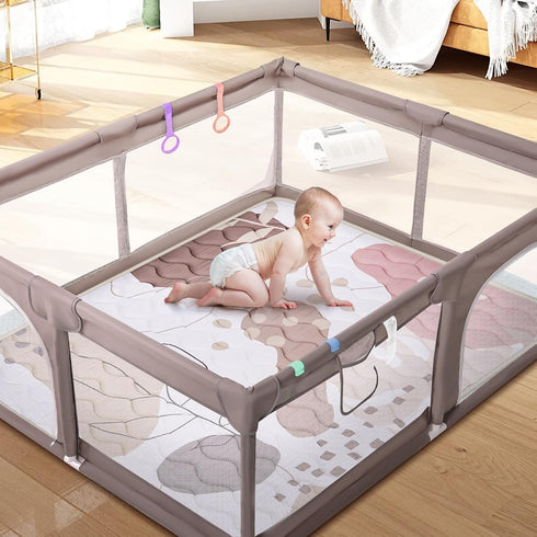50'' 50'', Baby Play Mat for Floor x Thicken Soft Padding Playmats for Playpen, Non Slip Baby Crawling Mat Foldable