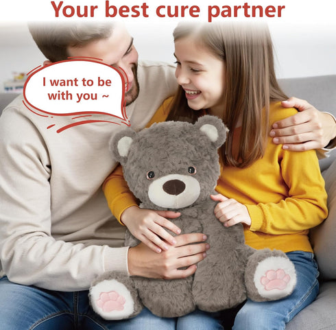 14" 3.5 Niuniu Daddy | Pound Weighted Teddy Bear Stuffed Animal for Kids Adults, Giant Brown Bear Plush Toy Body