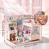 Flever Dollhouse Miniature DIY House Kit Creative Room with Furniture and Cover for Romantic Artwork Gift(Mood