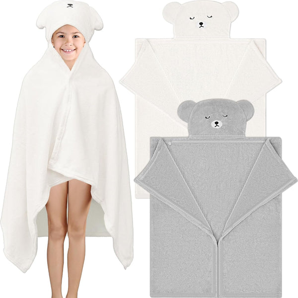 Xtinmee Toddler Bath Towels Hooded for Kid 0-5 Year 28 x 47