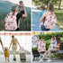 Backpack, Backpack Backpack Diaper Bag Baby Girl Diaper Bag for Mom, Large Pink Floral Diaper Bag for Girls, Waterproof