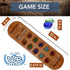 African Stone Game Coffee Table - Solid Wood with Walnut Stain
