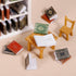 36 1:12 1 Bookcase,4 Pcs Scale Miniatures Dollhouse Books and White Wooden Floors Furniture Display Bookshelf Cabinet
