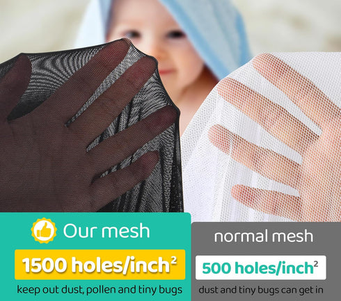 Stroller Mesh Shade Net Cover, Baby Car Seat Carrier Shade, Ventilated and See Through