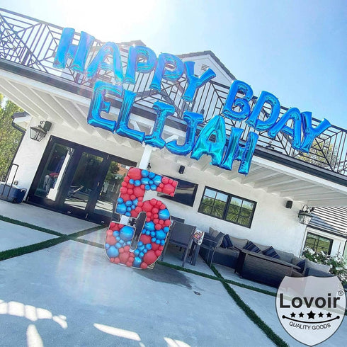 Lovoir 40 Inch Large Blue Letter J Balloons, Jumbo Mylar Foil Helium Balloon for Birthday Party Decorations