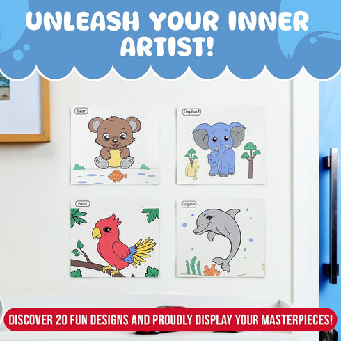 Planet First 20 2 38 Paint Just Add Water Books for Kids Animals Watercolor Painting Book with Brush, Includes Activity