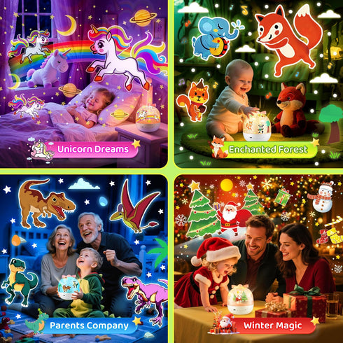 15 Films+15 360 PIKOY Star Projector for Kids Gifts, Soothing Sounds Machine Baby Night Light Projector, Remote