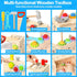 Wooden Kids Tool Set Toy for 2-5 Years Old, 36 Pcs STEM Montessori Toy for Pretend Play, Learning Educational