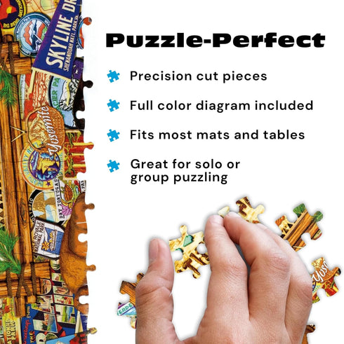 2000-Piece Buffalo Games Jigsaw Puzzle Our National Parks Collage by Kate Ward Thacker Puzzle for Adults, Includes