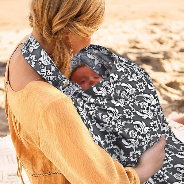 UHINOOS Nursing Cover for Mom Breastfeeding, Baby Privacy Nursing Covers, Breathable Cotton with Adjustable Hoop