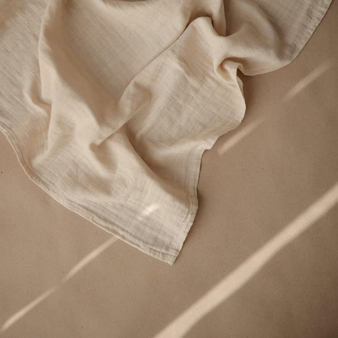 100% 23.5" 23.5" 3-Pack mushie Muslin Baby Cloths | Organic Cotton | x (Fog)