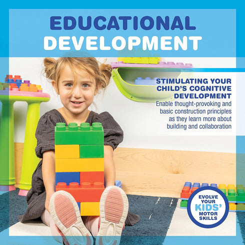 UNiPLAY Plump Soft Building Blocks - 12-Piece Jumbo Stacking Set for Ages 3 Months+
