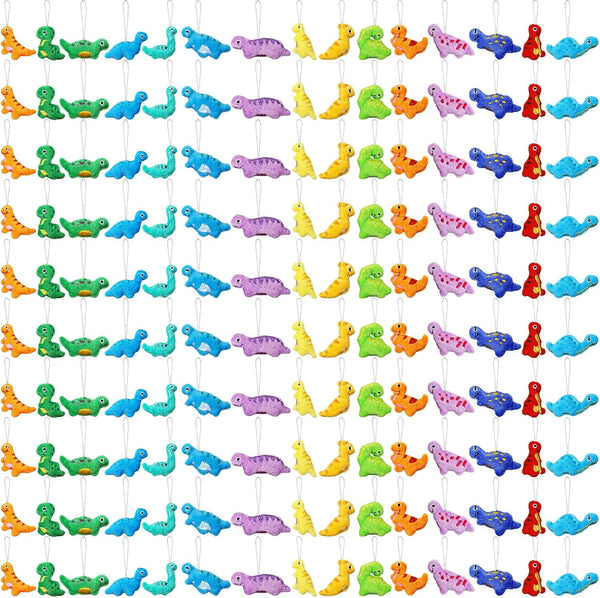 Libima 150 Pcs Mini Dinosaur Stuffed Set Animals Plush Keychain Dinosaur Plush Toys